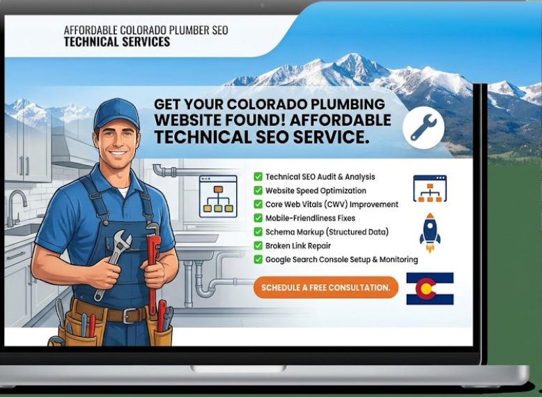affordable plumber website technical SEO service in Colorado