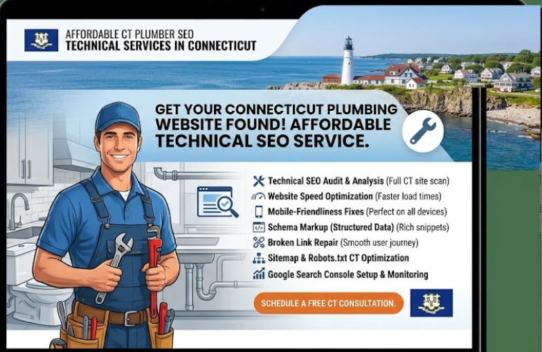 affordable plumber website technical SEO service in Connecticut