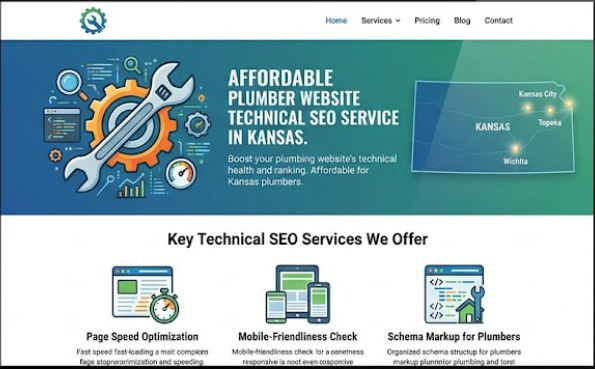 affordable plumber website technical SEO service in Kansas