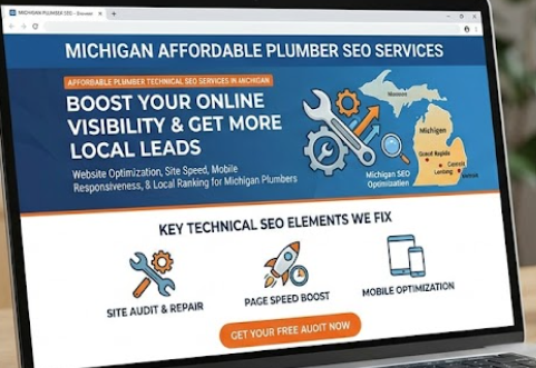 affordable plumber website technical SEO service in Michigan