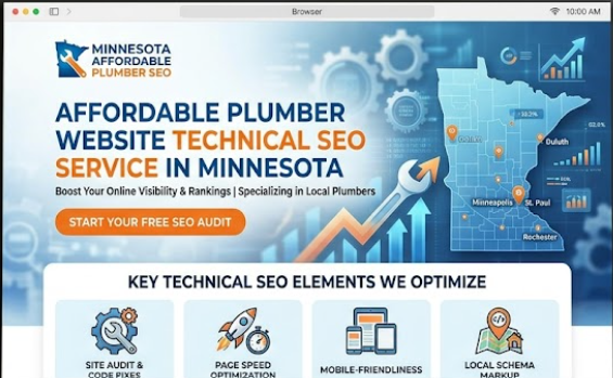 affordable plumber website technical SEO service in Minnesota