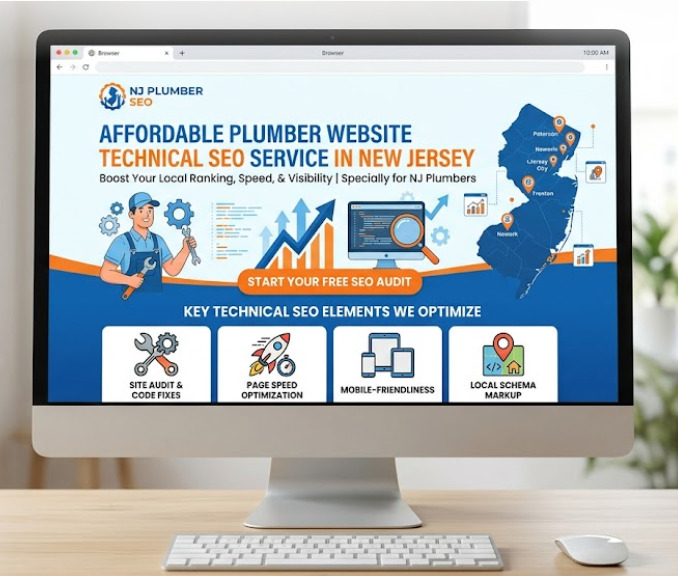 affordable plumber website technical SEO service in New Jersey