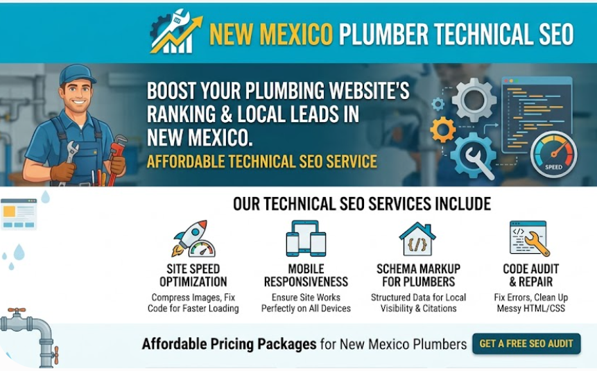 affordable plumber website technical SEO service in New Mexico