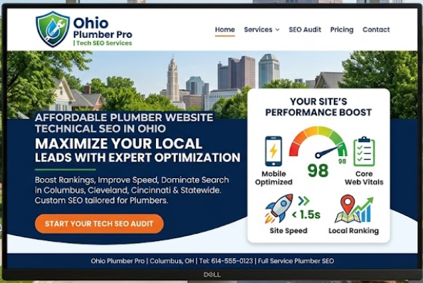 affordable plumber website technical SEO service in Ohio