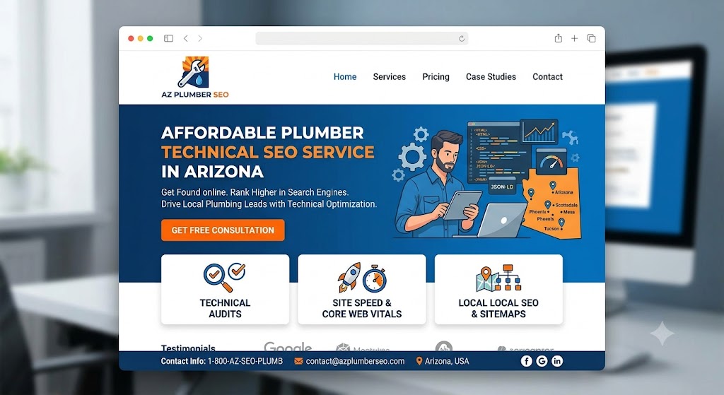 affordable plumber website technical SEO service in Arizona